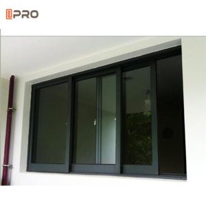 Custom Aluminium Alloy Double Glass Sliding Window With Grill
