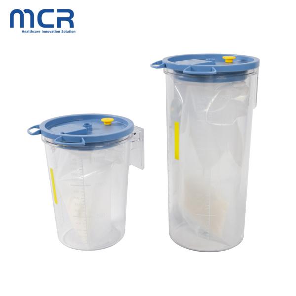 Disposable 1500 2500 ml Sterilization Suction Canister for Suction Liner System