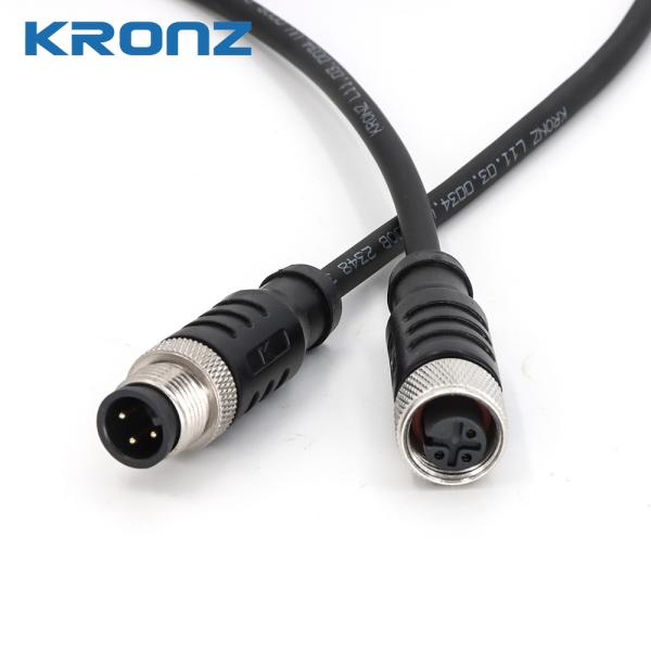 Buy M12 Connector 3 Pin A code connector with PVC Unshielded Cable Sensor Connectors at wholesale prices