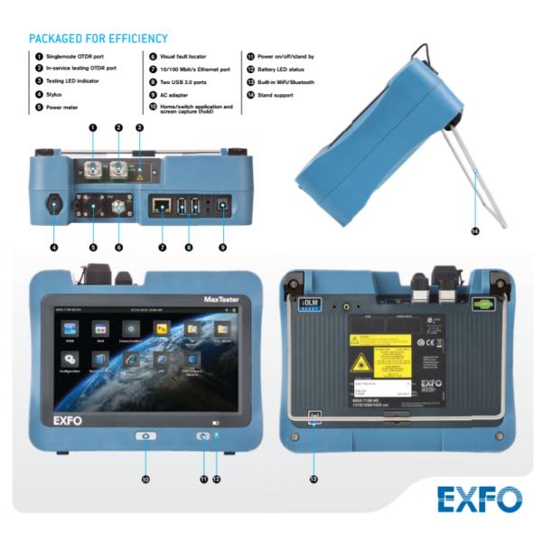 handheld EXFO Maxtester 715b Otdr 1310nm 1550nm SM1 with IOLM