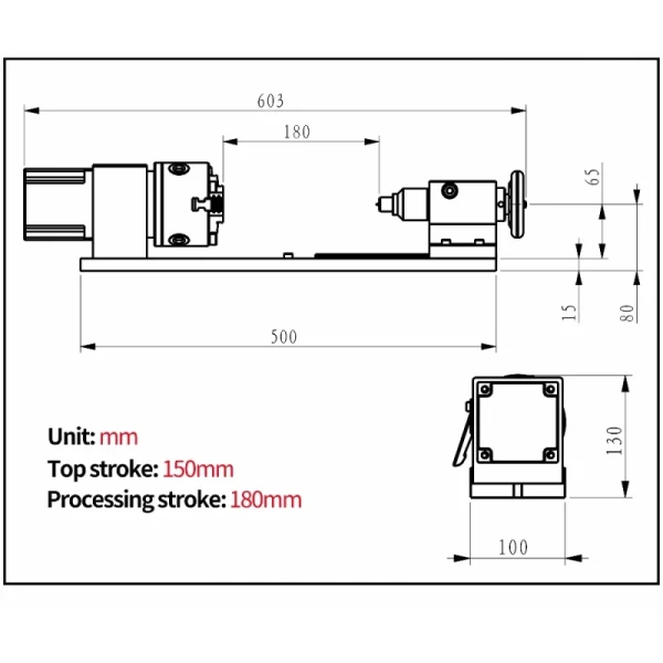 Rotating 4th Axis Planetary Reducer CNC Indexing Head Engraving Machine Accessories