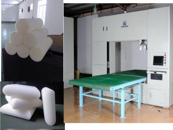 Buy Vacuum Table Horizontal Foam Contour Cutter with Oscillating Blade For Memory Foam at wholesale prices
