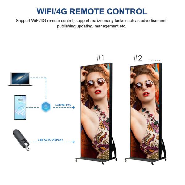 Flooring Standing Move Smart Digital Video Advertising Screen Outdoor P2.5