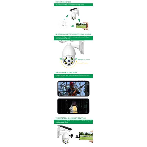 Sensor Motion Detection Wireless Solar Camera Security Alarm Wifi Solar Camera