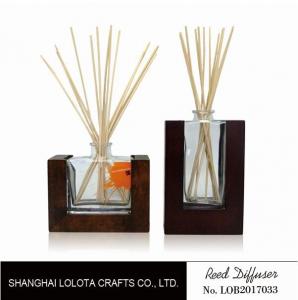 Quality Wooden Bottom Based Aroma Reed Diffuser , Home Scent Reed Diffuser Certificate for sale