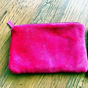 China shinning plush mini pad bag with zipper on sale
