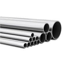 Quality Natural Silver Color Round Steel Pipe , Welded Steel Pipe Nitric Acid Resistant for sale