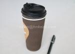 Biodegradable Eco Friendly Disposable Coffee Cups With Lids For Espresso / Tea