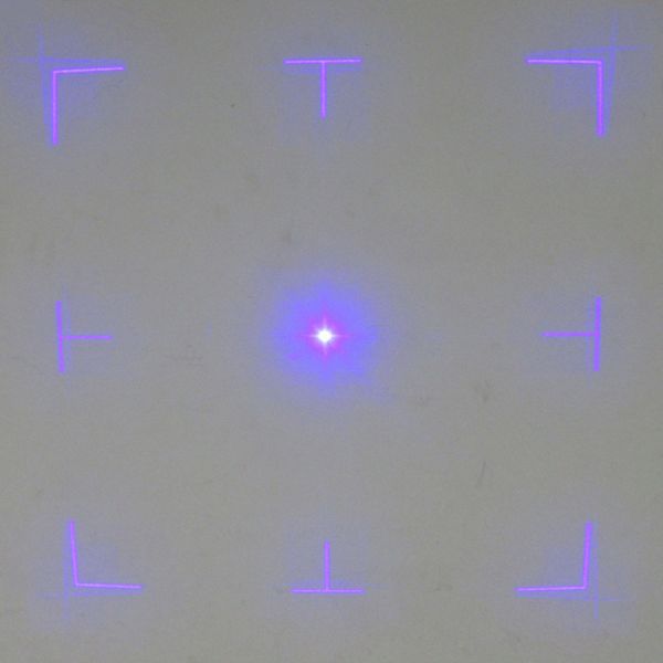 34° Viewfinder DOE Laser Module With Center Point Square Frame