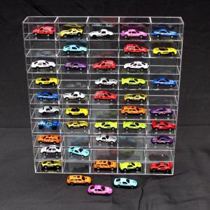 Quality 50 Grid  Custom Acrylic Showcase Display Case Car Model Display Rack Cabinet Toys Organizer for sale