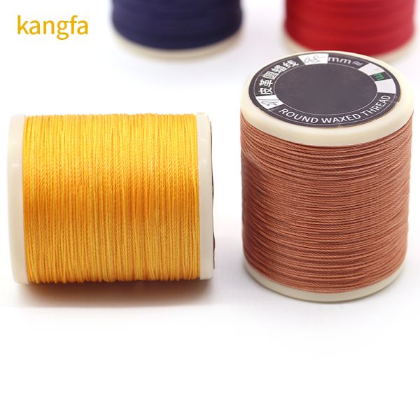 30g 0.6mm High Strength Cored For Leather Sewing 70m Polyester bonded Round Waxed thread
