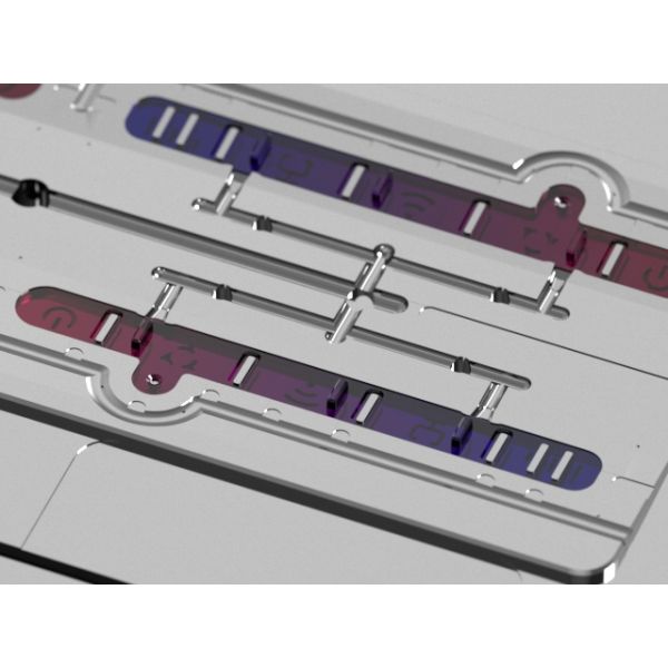 OEM / ODM ： Polypropylene Injection Molding & Transparent Router Light Guide Plate (1*4) No.23893-B