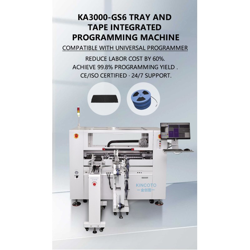 Reliable IC Programming Machine KA3000-GS6 Built-in Universal Programmer for Tray Tape Tube Multi-Mode