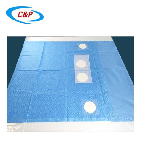 Customized Surgical Sterile Nonwoven Radial Angio Drape With 4 Holes Supplier