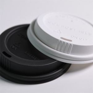 Customization CPLA Plastic Strawless Lid ф73mm Compostable Durable