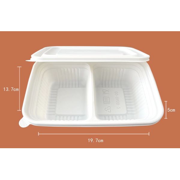 650ml Sturdy Cornstarch Take Out Containers Disposable Lunch Box