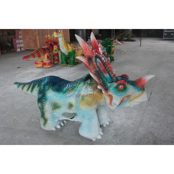 Simulation Styracosaurus Dinosaur Battery Car With Remote Control Mode