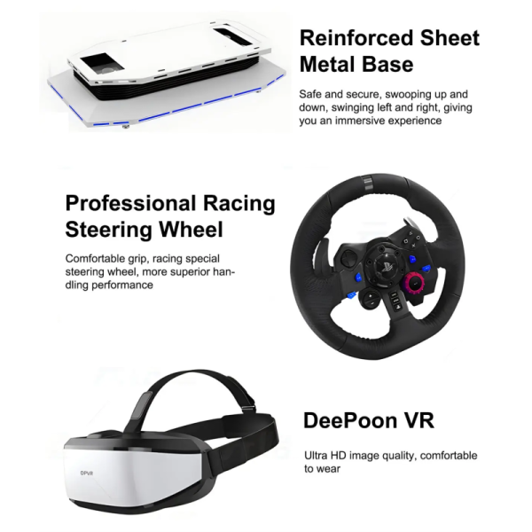Safety VR Car Racing Simulator High Performance With Exhilarating Gaming Experience