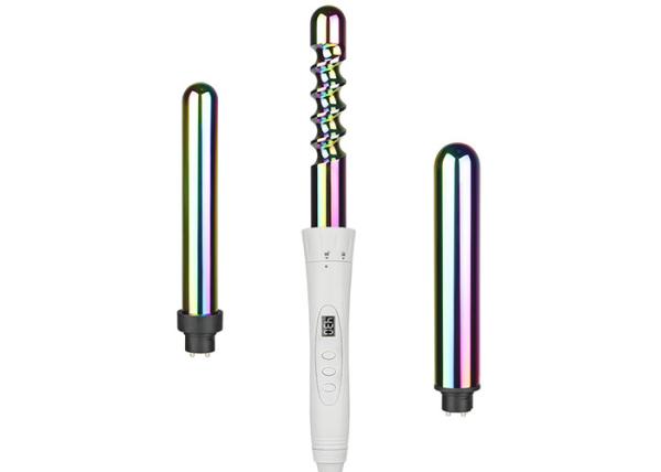 Buy 3 Barrel Interchangeable Curling Iron Set with Peacock Pattern Coated at wholesale prices