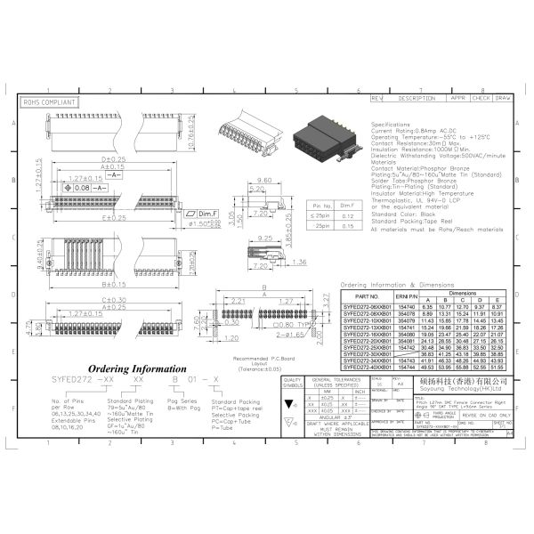 Floating High Speed Board To Board Connectors Female Right Angle 90 Degree