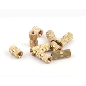 Quality Brass Knurled Inlaid Nut Copper Injection Injection Double Pass Chamfered Knurled Copper Nut Set With Inlaid for sale