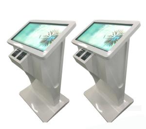 Quality 43 Inch Pc Windows 7 10 Or Android Os Network Wifi Floor Standing Touch Screen Kiosk Terminal With Card Reader for sale