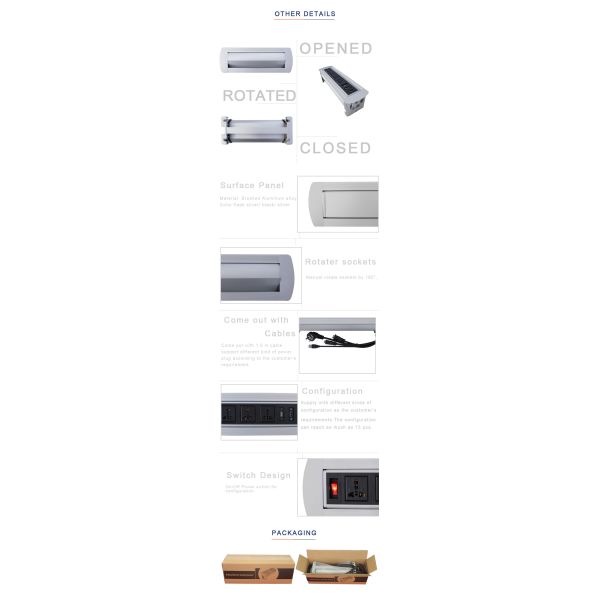 220-240V manual flip up table top socket with power data outlet