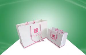 China White Paper Shopping Bag Packaging Boxes With Offset Printing on sale