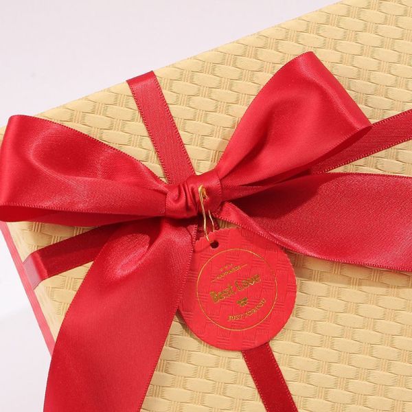 Ribbon Bow Tie Gift Box Packaging Lid And Base Luxury Gift Paper Packaging Boxes