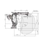 Laadvermogen 700kg Robot Arm 4 Axis CP700L Kawasaki