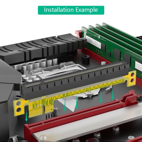 PCI-E Express 1x to 16x Extender Riser Card Adapter Male to Female Extension for Graphics Card