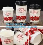 Disposable Insulated Ripple Hot Coffee Paper Cup with Cappuccino Lids,Custom
