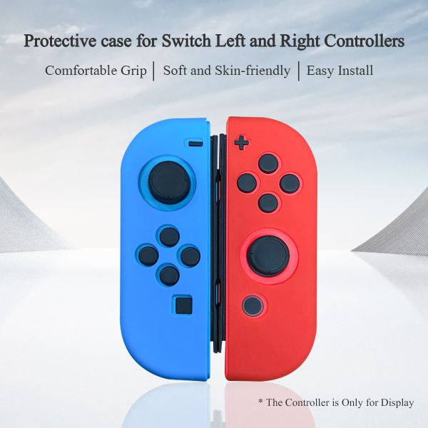 Multi Mixed Colors 1 Pair Colorful Silicone Protective Case For Nintendo Switch Oled Joycon Controller