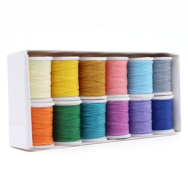 240 Colors Leather Sewing Waxed Thread Set of 12 0.8mm Diameter Long Stitching Thread