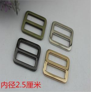 China Custom zinc alloy 25 mm nickel color metal adjustable strap slide buckle for backpack on sale