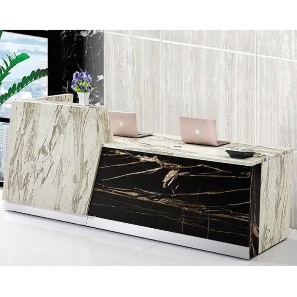 Modern Luxury Reception Desk Customized Office Reception Furniture Multi Person Reception Desk