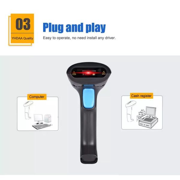 YHD Handheld Barcode Scanner QR Code Scanner Mobile 2D Barcode Readed