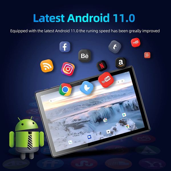 32GB ROM Quad Core Ultrabook Touchscreen Smart Pad Notebook Android 11 10.1 Inch