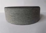 5.5 Cm Hemp Gray Elastic Nylon Webbing / Woven Elastic Webbing Custom Logo