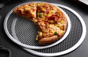 Quality High Strength Round Aluminum Pizza Screen Mesh Baking Tray Mesh 6 Inch 22 Inch for sale