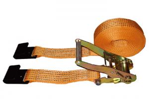 Quality 5000kg Polyester Webbing Slings With Flat Hook / Cargo Lashing Strap for sale
