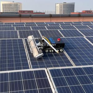 China Solar Panel Cleaning Robot with Pressure Washing Scrubbing Blades and Water Jets Customized on sale