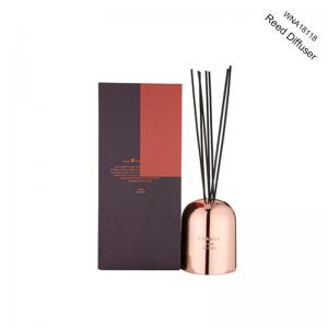Quality Rose Gold Electroplating Cover Room Fragrance Reed Diffusers with Delicate Gift Box for sale