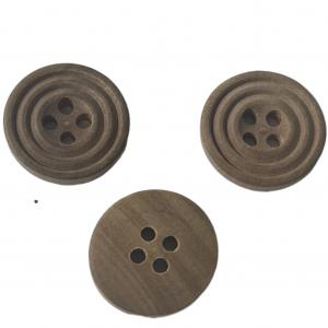 China Eco Friendly Real Wooden Natural Material Buttons 30L Use On Luxury Sewing Coat on sale