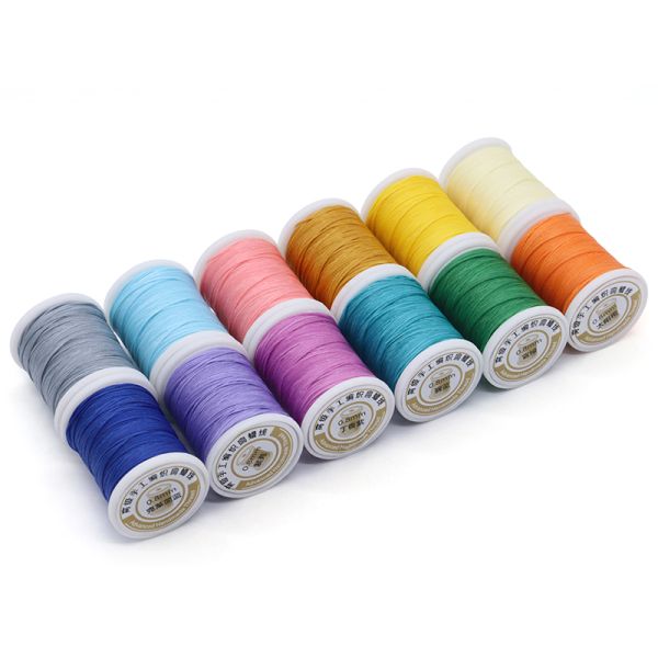 240 Colors Leather Sewing Waxed Thread Set of 12 0.8mm Diameter Long Stitching Thread