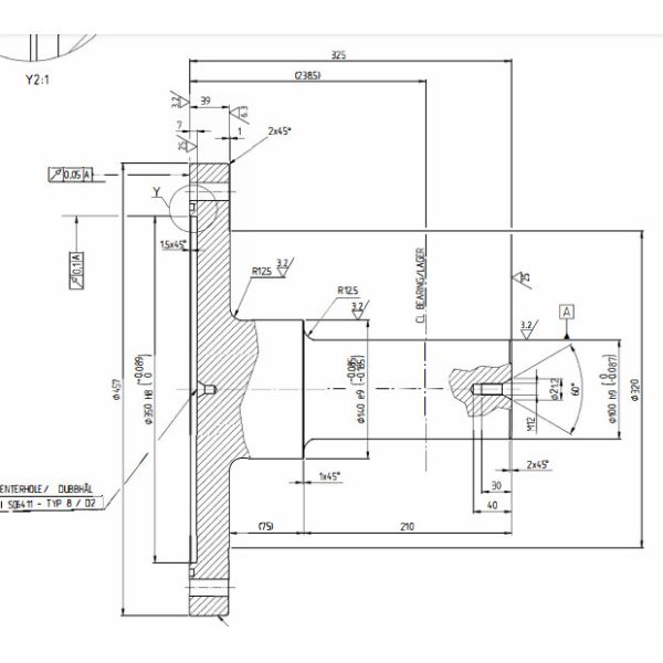 High Precision Forging Shafts 0.005mm Carbon Steel