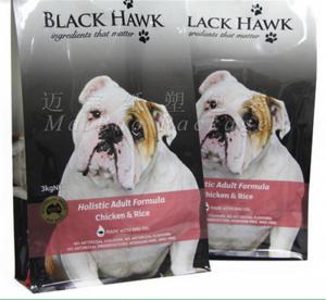 China Pet Food Packaging Flat Bottom Pouch Bag , Custom Printed Resealable Food Bags on sale
