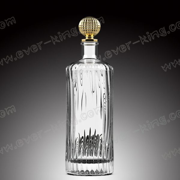 Super Flint Round Liquor Glass Bottle Empty Customized 750ml