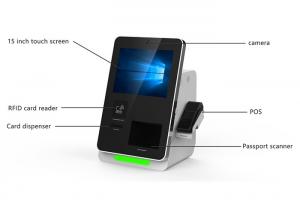 China Card Dispenser Self Order Payment Check In Kiosk for Restaurant Airport Hotel on sale