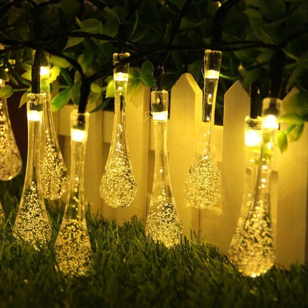 Solar Color Changing Christmas Globe String Lights 8 Modes 100 Led Crystal Ball String Lights Waterproof Fairy Lights